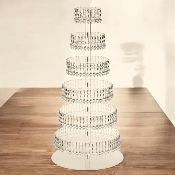 Fancy Cupcake Stands With Crystals Buy 3PC White Wedding Metal And