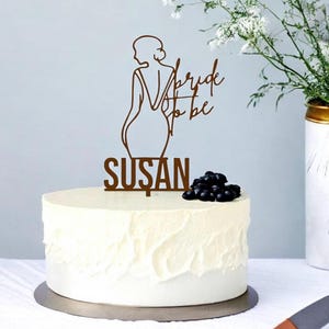 Personalisierte Bride to Be Cake Topper: Benutzerdefinierte Brautparty-Dekoration