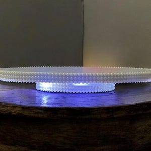 Light-Up Beaded Cake Stand: 10 Inch Luxury Dessert Display