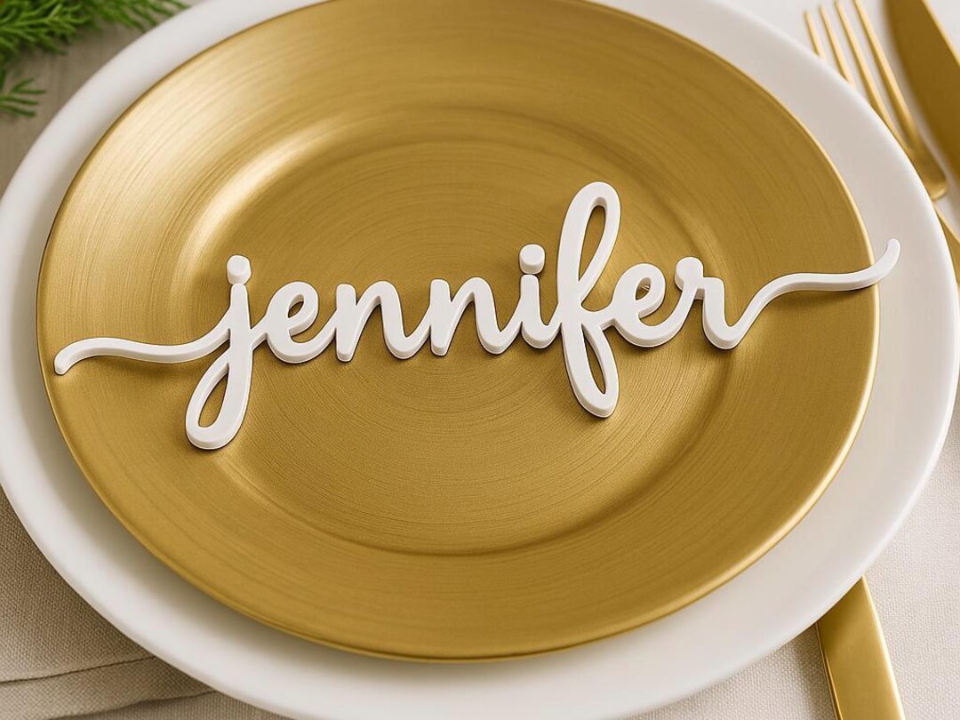 Personalized Christmas Name Tag • Custom Holiday Table Name Sign ...