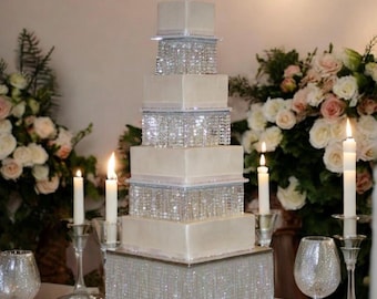 SQUARE Cake Stand with Led light