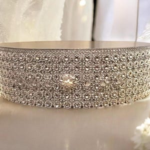 Luxury Rhinestone Cake Stand: Bling Wedding Cake Riser, Silver or Gold