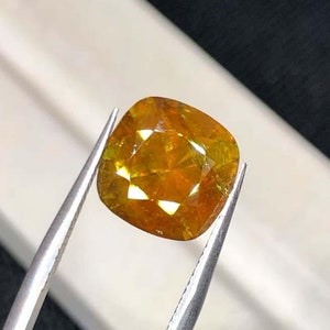 Natürlicher Sphen Titanit Edelstein für die Ringherstellung, Kissenschliff seltener Sphen Edelstein für Schmuck, 5,05 Carts