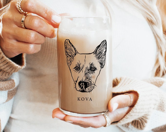 Pet Beer Glass | Custom Dog Beer Can | Custom Pet Glass Can Tumbler | Dog Mom Glass Mug | Custom Pet Tumbler | Dog Cup | Dog Cup Personalize