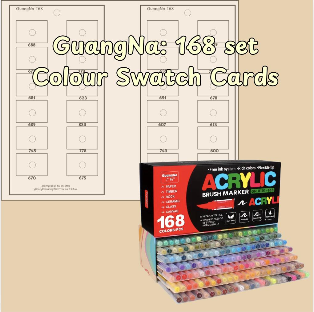 熱い販売 Guangna 168 Etsy - Printable) (PDF Cards Swatch Markers Acrylic アート・デザイン・音楽
