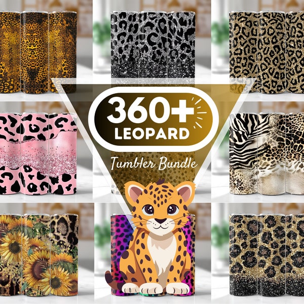 Glitter Leopard Tumbler Wrap Cheetah Print Tumbler Bundle Sublimation Designs 20oz Skinny Tumbler Straight Png Tumbler Template Png Seamless