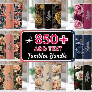 850+ Add your own text Tumbler, Floral Add Your Name Tumbler, Floral tumbler 20oz Skinny Tumbler Sublimation PNG File, Colorful Flowers png