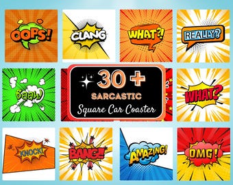 Grappige sarcastische vierkante onderzetter png, sarcastische onderzetter sublimatieontwerp grappig onderzetterontwerp, sublimatie vierkante onderzetterbundel digitaal, png PNGEgg