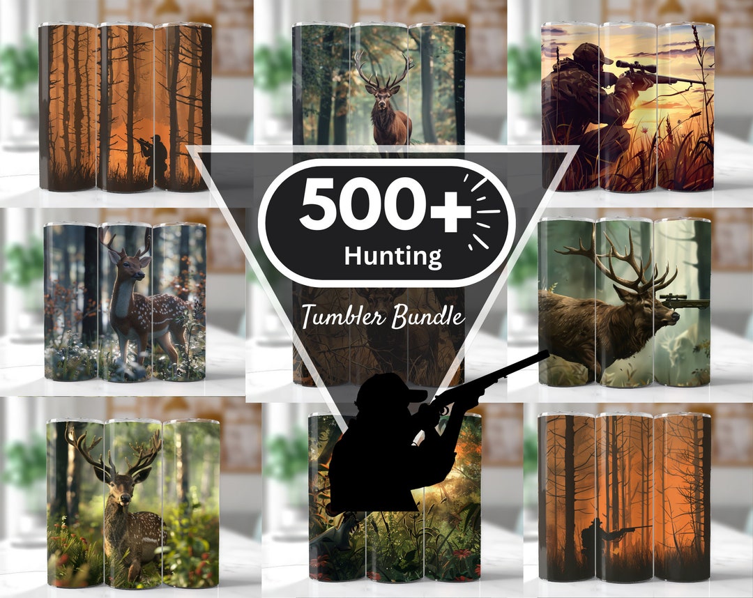 500+ Hunting Tumbler Wrap, Deer Hunting Life 20oz Skinny Tumbler ...