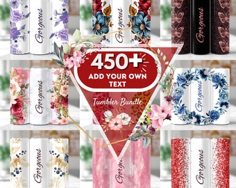 450+ Add your own text Tumbler, Floral Add Your Name Tumbler, Floral tumbler 20oz Skinny Tumbler Sublimation PNG File, Colorful Flowers png