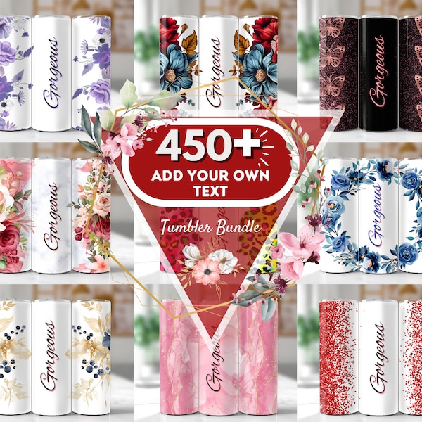 450+ Add your own text Tumbler, Floral Add Your Name Tumbler, Floral tumbler 20oz Skinny Tumbler Sublimation PNG File, Colorful Flowers png