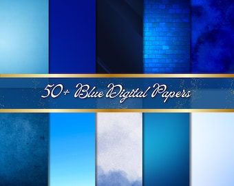 Blue Toile Digital Paper Bundle, Blue Digital Paper Pack, Preppy Backgrounds, Baby Shower, Digital Scrapbooking, Blue & White digital paper