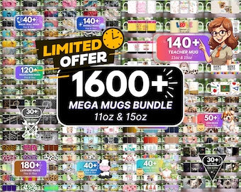 1600+ 3D Mug Wrap Sublimation Design, Teacher Mug, Flowers Mug Wrap, 15oz Mug PNG, Butterfly Mug Animal Mug Coffee Mug, Add own photo Mug