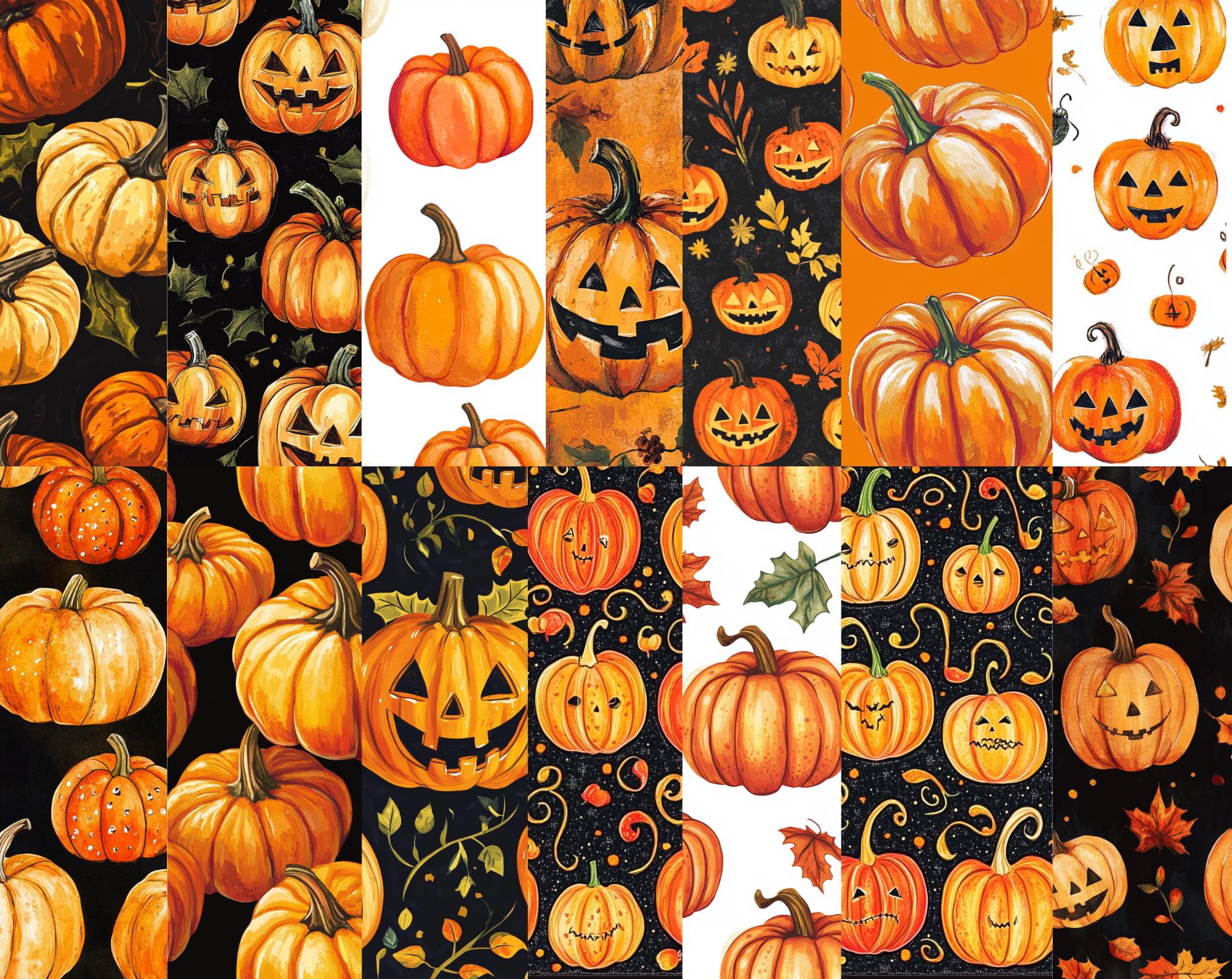 100+ Halloween Digital Paper Bundle, Vintage Halloween Png Witch ...