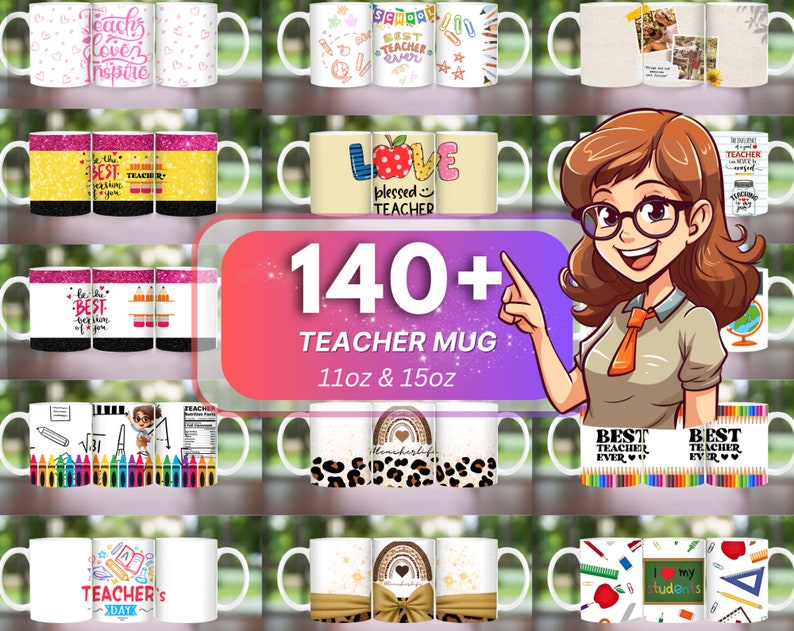 Pode incluir: Uma cole&ccedil;&atilde;o de mais de 140 canecas de cer&acirc;mica branca com v&aacute;rios designs que apresentam gr&aacute;ficos, texto e ilustra&ccedil;&otilde;es com tema de professores. As canecas est&atilde;o dispon&iacute;veis nos tamanhos de 325 ml e 440 ml.