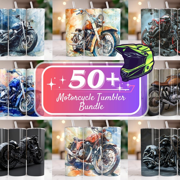50 + Motorrad Tumbler Wrap Bundle, 20 Unzen Tumbler Wrap Sublimation, Motorrad Tumbler png, Motorrad Tumbler, Biker Tumbler, Rider Motor