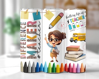 Teacher Tumbler Wrap , 20oz Teacher Life Tumbler, Teacher Appreciation PNG, Teacher Back To School, Best Ever Teacher PNG