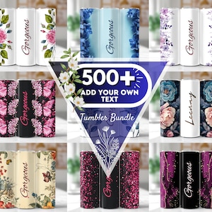 500+ Add your own text Tumbler, Floral Add Your Name Tumbler, Floral tumbler 20oz Skinny Tumbler Sublimation PNG File, Colorful Flowers png