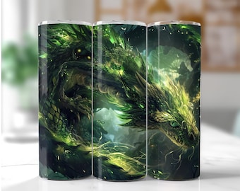 Dragon Tumbler Wrap , Fire Breathing Dragon 20oz Skinny Sublimation Fantasy Magical Digital Mythical Creature PNG Download