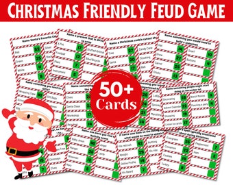 Christmas Friendly Feud Game, Christmas Party Game, Christmas Family Feud Game, Printable Holiday Christmas Game Adult Teen Christmas Games