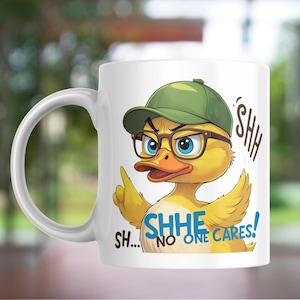 Sarcastic Coffee Mug Bundle, Funny Coffee Mug, Funny Quotes, &quot;NO ONE CARES&quot; Sarcastic Quotes Print Funny Coffee Mug Coffee Addict