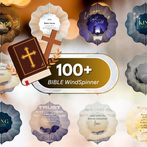 100+ Bible Verse Wind Spinner PNG Designs Christian Faith Windspinner Sublimation Religious God Wind Spinner PNG Template