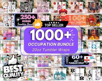 1000+ Beruf Tumbler Wrap, Krankenschwester Tumbler, Mechaniker Tumbler, EMT Tumbler, Lehrer Tumbler, Armee Tumbler, Mega Tumbler Bundle PNG