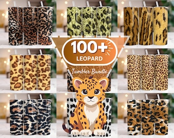 Glitter Leopard Tumbler Wrap Cheetah Print Tumbler Bundle Sublimation Designs 20 Unzen Skinny Tumbler Gerade Png Tumbler Vorlage Png Nahtlos