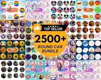 2500+ Car Coaster Sublimation Bundle, Round Car Coaster Sarcastic Car Coaster PNG, Mega Car Coaster Wrap, Car Coaster Design, Floral Coaster