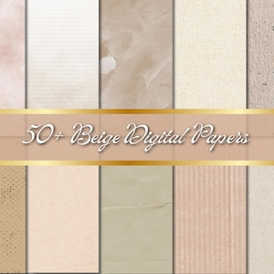 50+ Sand Beige Seamless Patterns Beige Digital Papers Commercial Use Scrapbooking & Crafting abstract beige shabby chic paper pack