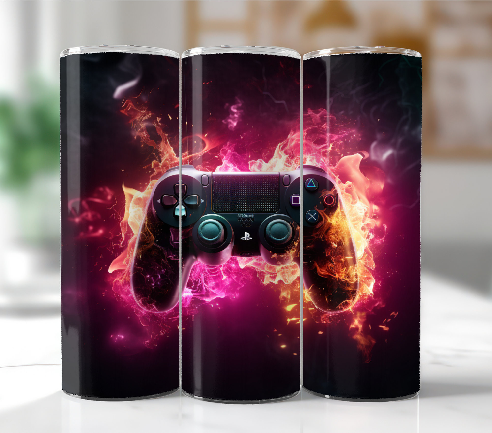 90 + Gamer Tumbler Wrap Bundle, 3D Game Controller Tumbler Wrap, 20oz ...