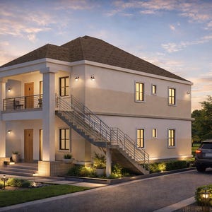 Modern 3 Bed Apartment Floor Plan, Architectural Project (1800 sq ft) (PDF File)