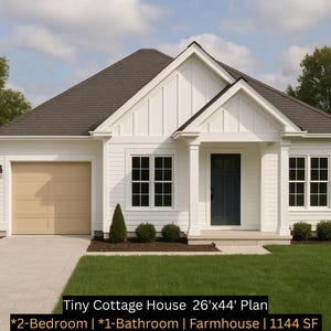 Planos de casas modernas de 2 dormitorios con garaje: 1144 pies cuadrados (PDF)