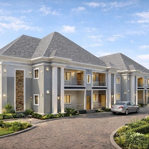 2 Story Building | Modern 4-Unit | Apartment Plan | Two-Story Residence (PDF Download)