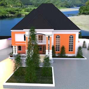 House Plan | 5 bedroom 4 bathroom | Fully Detached Duplex | 1696 SQFT |