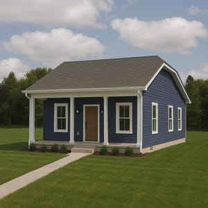 Tiny House plan| 1 bedroom & 1.5 bathroom| 728 SF| Cottage House plan| pdf file