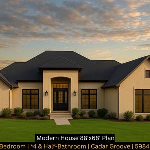 Cedar Grove Barndominium husplan: 5 sovrum + biorum (PDF-fil)