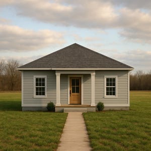 Tulip Cottage House Plans|  874 SQFT | 1 Bedroom 1.5 Bath 23&#39;X38&#39; | Craftsman Bungalow
