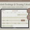 Airbnb Booking Calendar for Short Term Rental Property Google Sheets