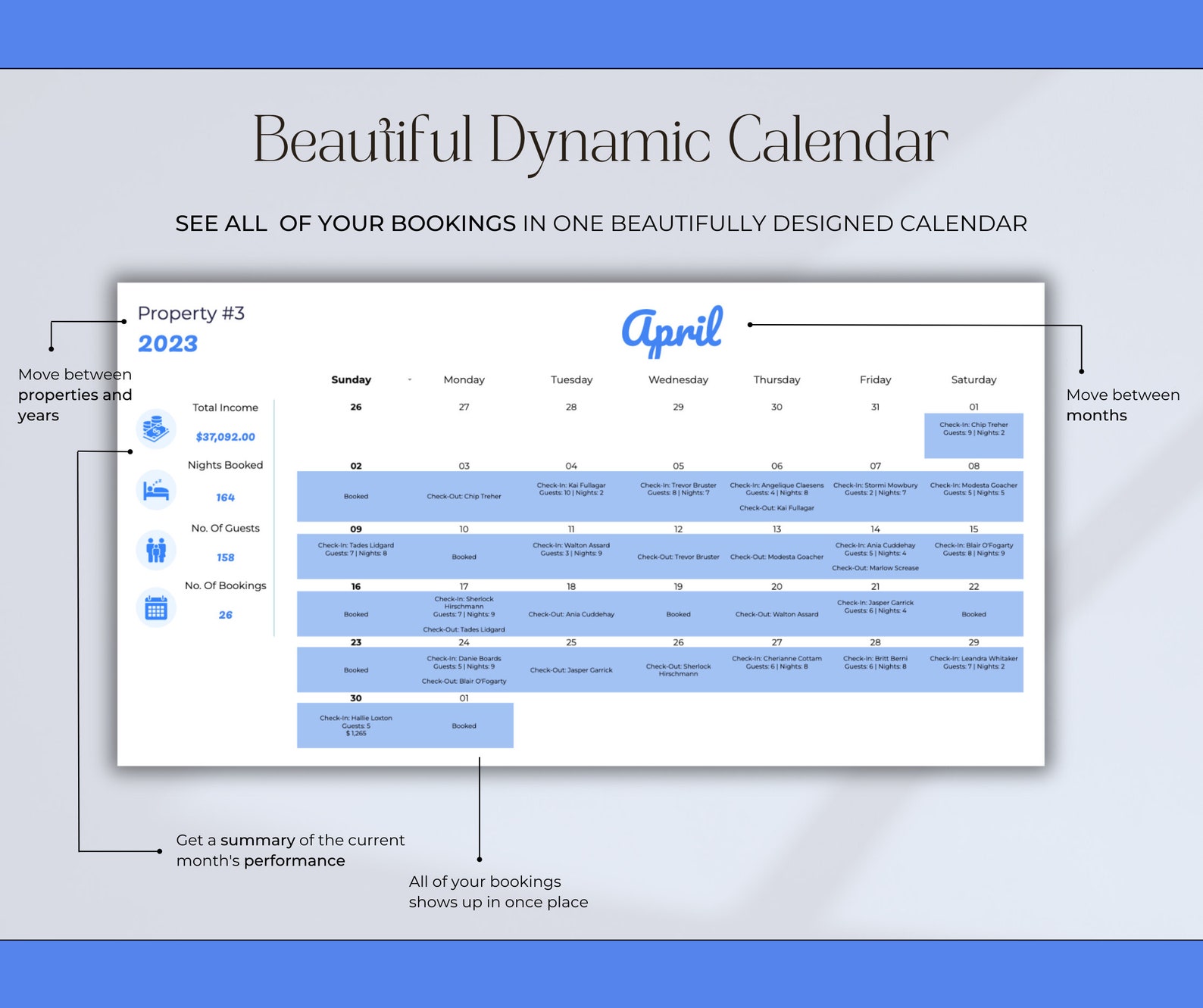 Airbnb Booking Calendar Property Google Sheets Vrbo Vacation Etsy Israel
