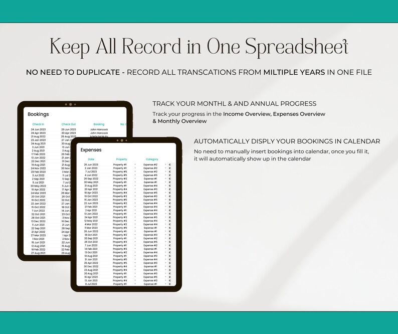 Airbnb Booking Calendar: Property Management Reservation Template Etsy Airbnb Booking Calendar: Property Management Reservation Template Etsy