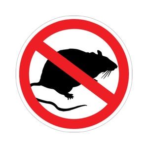 No Rats - 2 or 3&quot; Sticker | Hardhat, Toolbox, or Laptop Sticker