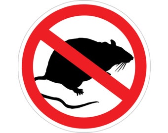 No Rats - 2 or 3&quot; Sticker | Hardhat, Toolbox, or Laptop Sticker