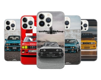 BMW E30 Phone Case Germans Cars Cover fit for iPhone 14 Pro, 13, 12, 11, XR, 8+, 7 & Samsung S23, S22, A53, A51, Huawei P20, P30 Lite