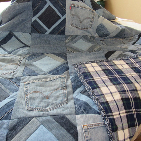 Blue Jean Quilt Etsy