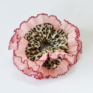 ヘアアクセサリー [PRIMAUTE] Leopard Rose Scrunchie Scrunchie Leopard | Women's accessories | Rose in April