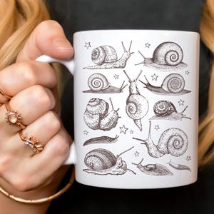 Snails & Slugs Mug Cottagecore Mug 11oz Witchy Gifts Goblincore Mug Fairycore Aesthetic Vintage Aesthetic Grunge Mug Dark Academia Gifts