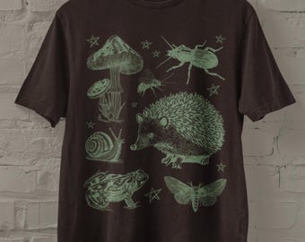 Forest Magic T-Shirt: Goblincore Witchycore Cotton Tee Fairycore Grunge Shirt Alternative Clothing Cottagecore T Shirt Whimsygoth Tshirt