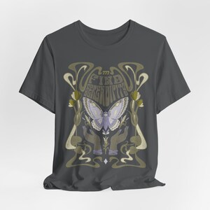 Unisex Boho Schmetterling Shirt Vintage Tee Boho Floral Tshirt Boho Blumen Shirt Natur Liebhaber Geschenk Jugendstil Art Deco Shirt 70er Jahre Witchy Shirt Bild 7