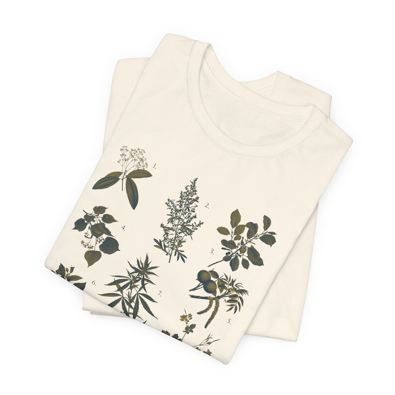Vintage Botanical Illustration Shirt Plant Lovers Gift Botanical Tshirt Summer Shirt Boho Flower Shirt Vintage Aesthetic Tshirt Cottagecore image 3